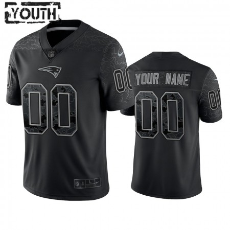 Lasten New England Patriots NFL Pelipaita Custom Musta Reflective Limited